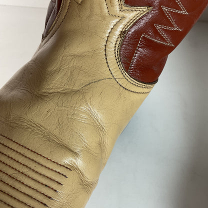 Vintage Tony Lama Urban Cowboy Boots | Teju Lizard Wingtip | Gold Label | 10 D