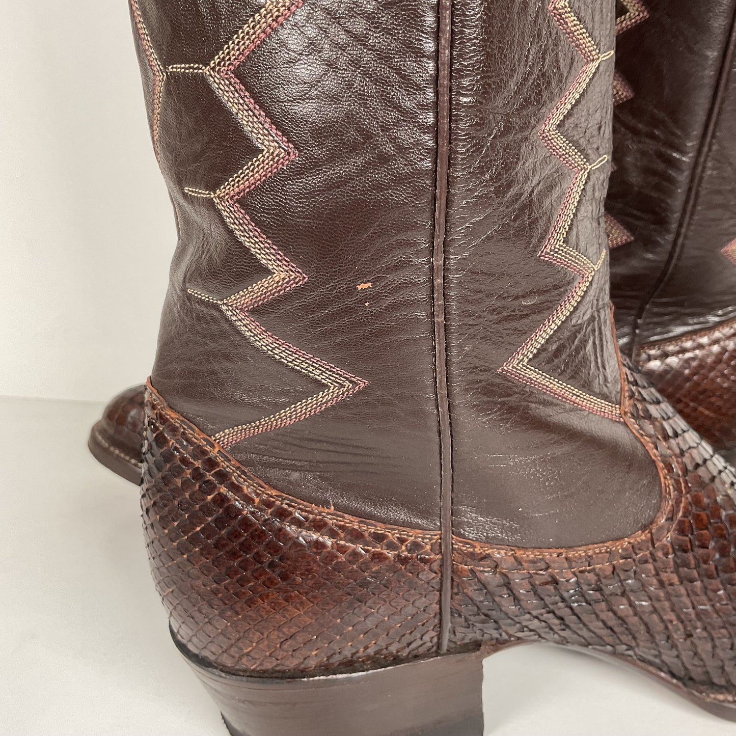Vintage Anaconda Snakeskin Cowboy Boots | Exotic | Mex 29 | US 11