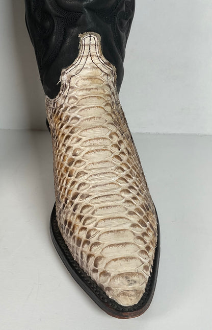 Vintage Abilene Python Cowgirl Boots | USA Made | Off White | Women’s 8.5 M