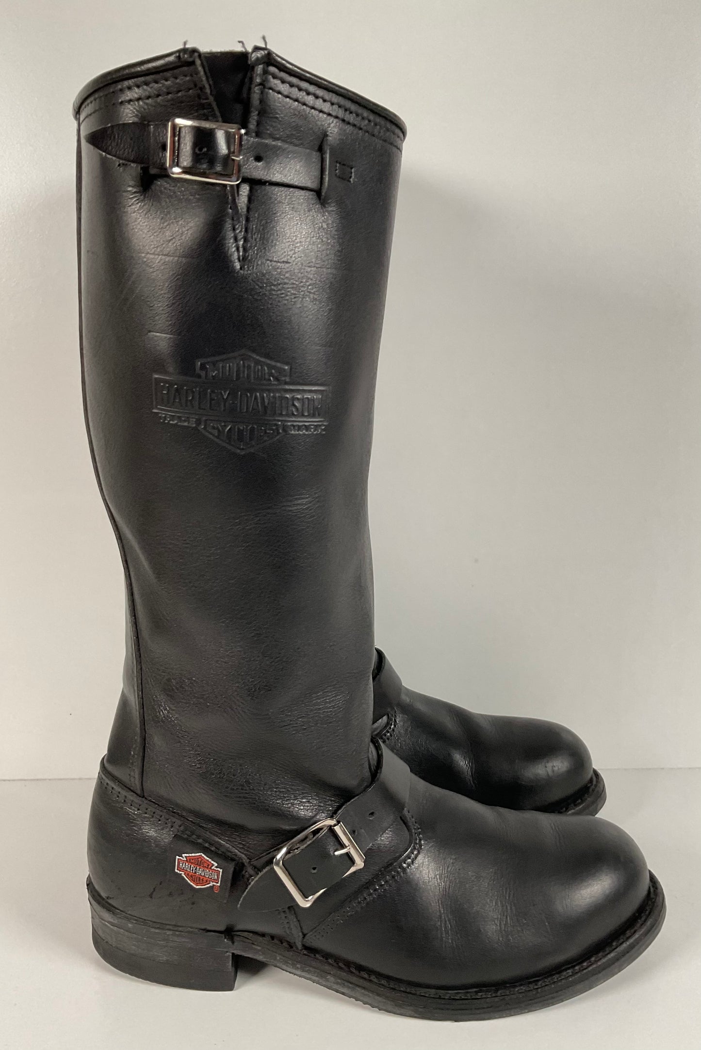 Vintage Harley Davidson Tall, Steel Toe Engineer Boots 9.5 Harness USA Made