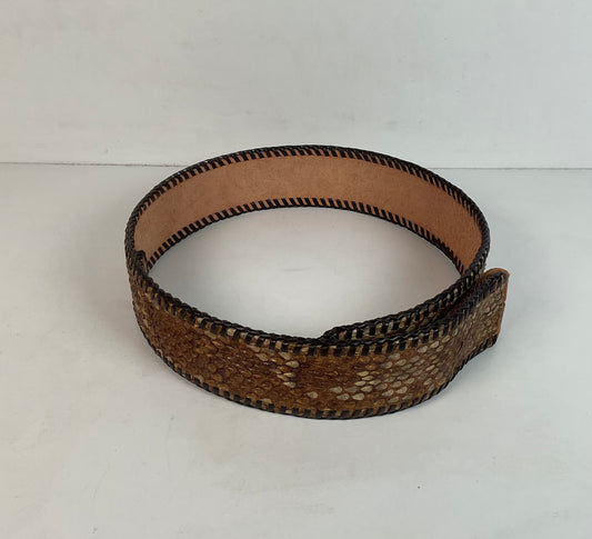 Custom Rattlesnake Western Belt Braided Snakeskin Cowboy