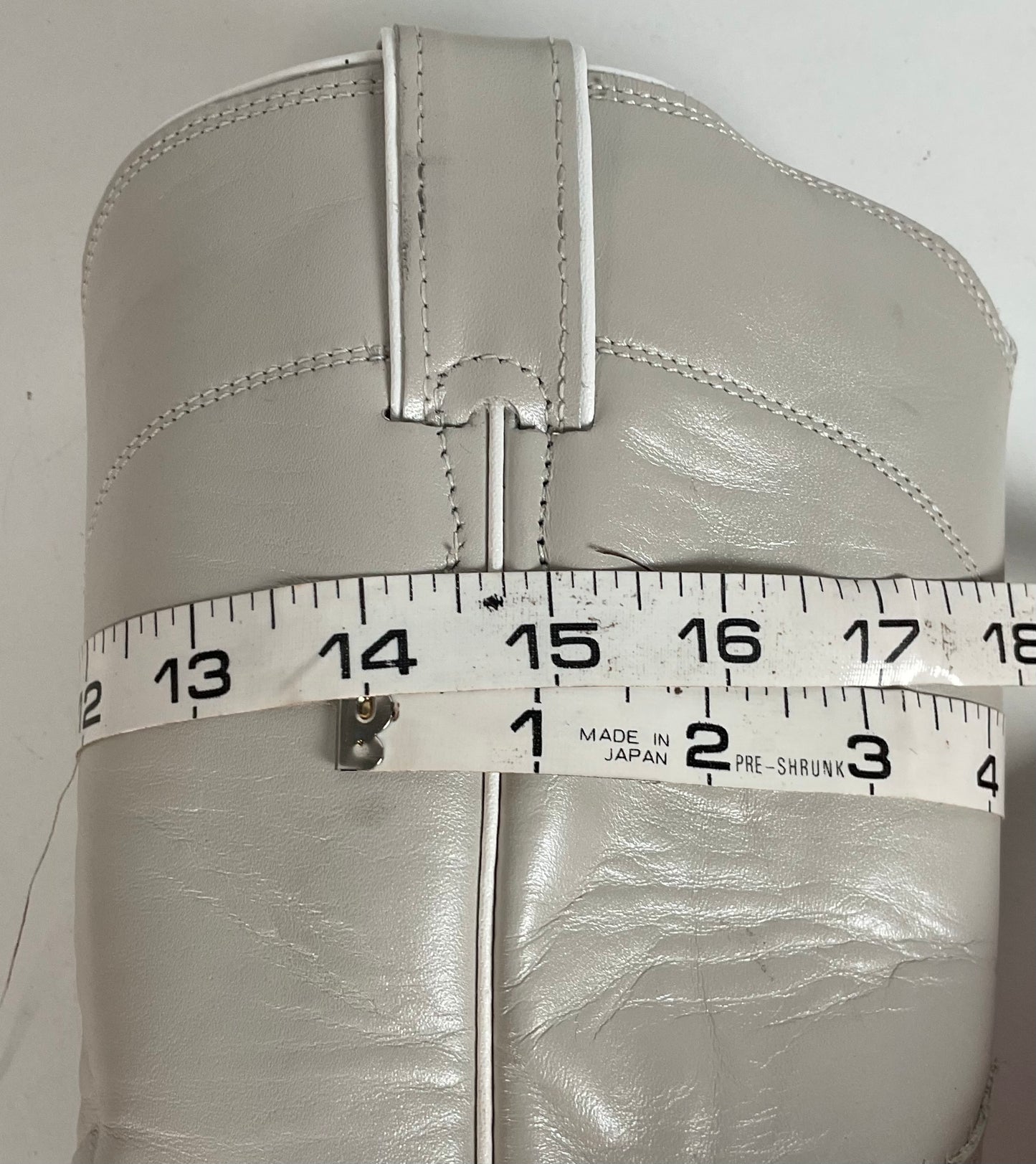 Justin Pearl White Roper Boots 8 C USA Made