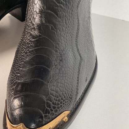 Vintage Nocona Ostrich Leg Cowboy Boots | Exotic | USA Made | 11 EE