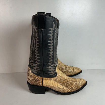 Cowtown Belly Cut Rattlesnake Cowboy Boots 10 D Snakeskin USA Made