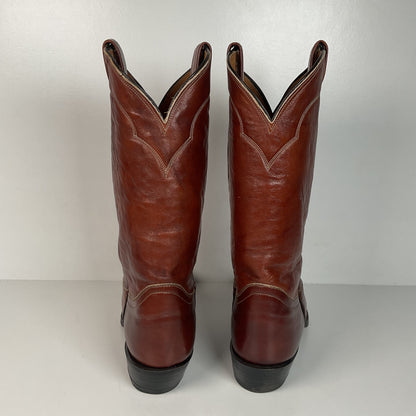 Vintage Tony Lama Cowboy Boots | Chocolate Cow | Men’s 11 D