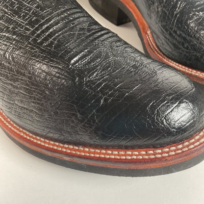 Larry Mahan Smooth Ostrich Roper Boots | Exotic | Crepe Sole | Men’s 13 D