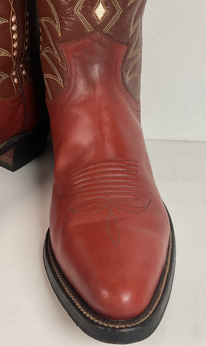 1960s Justin Pee Wee Cowboy Boots 10 D Shorty