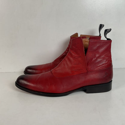 John Fluevog Twin Turbine Zipper Boot | Red Spat | Men’s 10