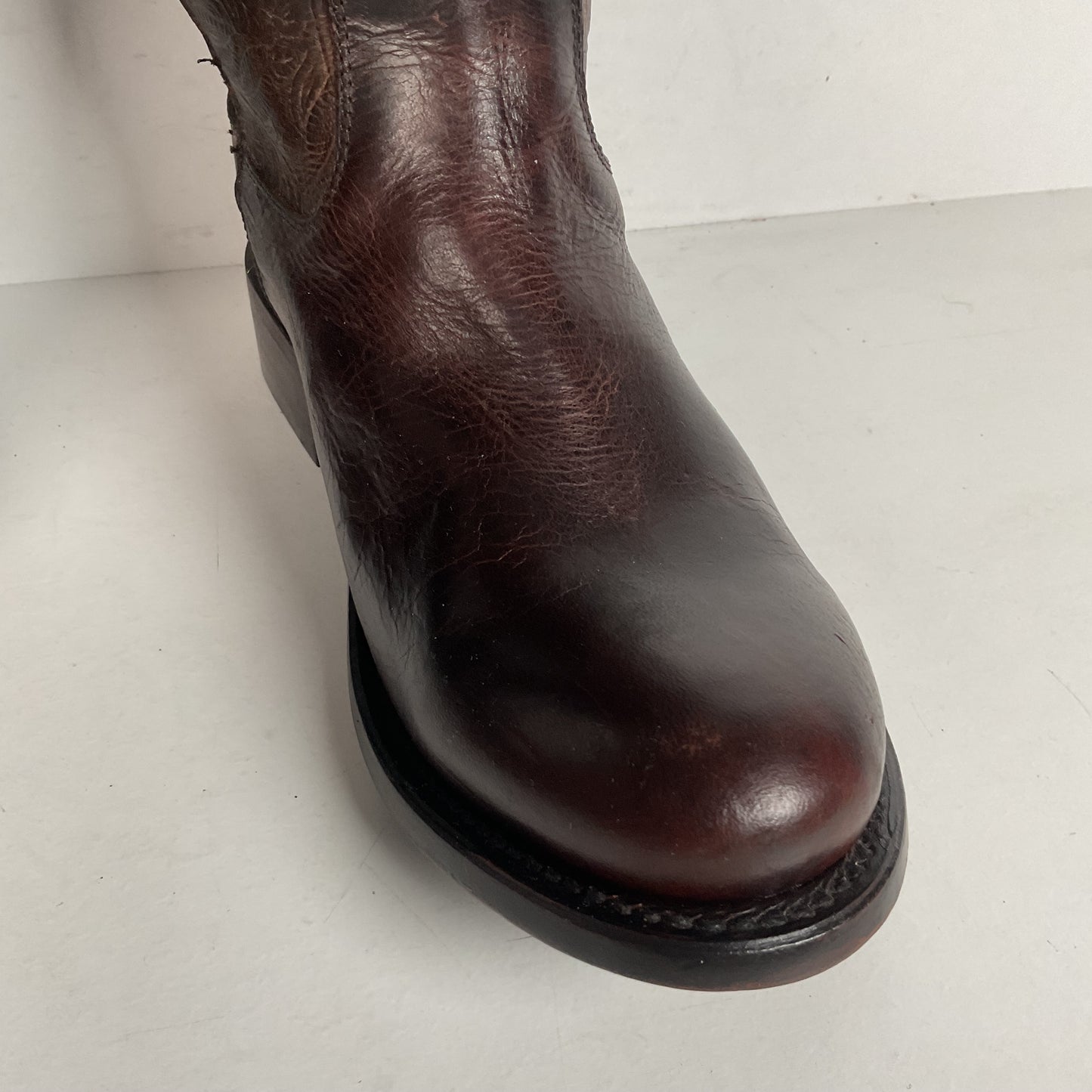 J.B. Dillon Western Riding Boots | Triple Buckle | Tooled | Women’s 8 B