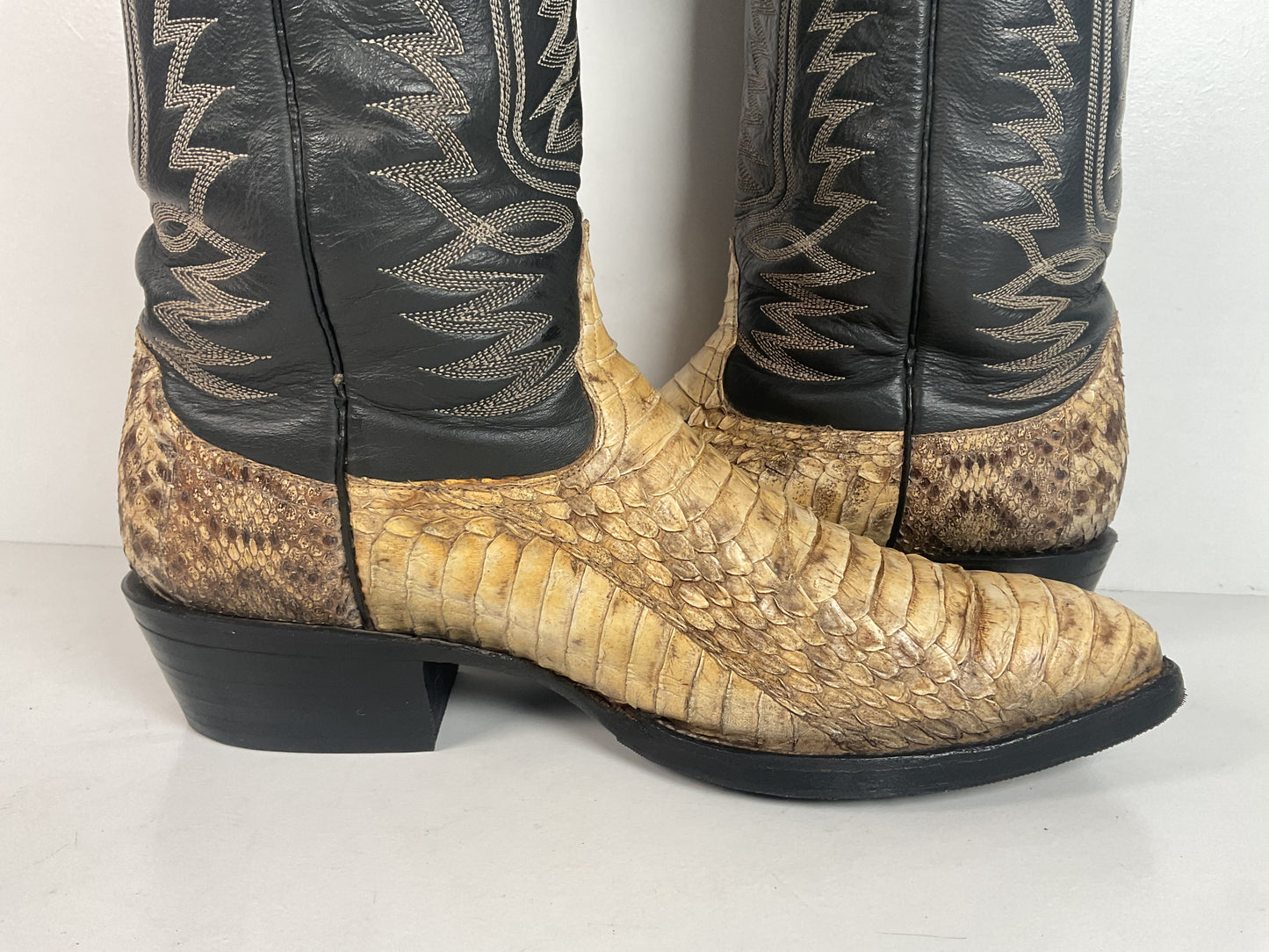Cowtown Bias Cut Rattlesnake Cowboy Boots | Western Diamondback | Men’s 10 D