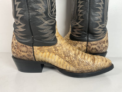 Cowtown Bias Cut Rattlesnake Cowboy Boots | Western Diamondback | Men’s 10 D