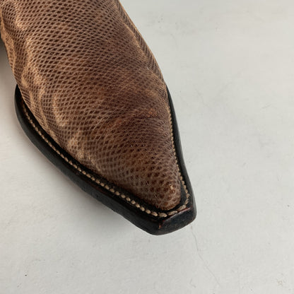 Cuadra Karung Snake Skin Cowboy Boots US 9 Exotic Pointed Toe