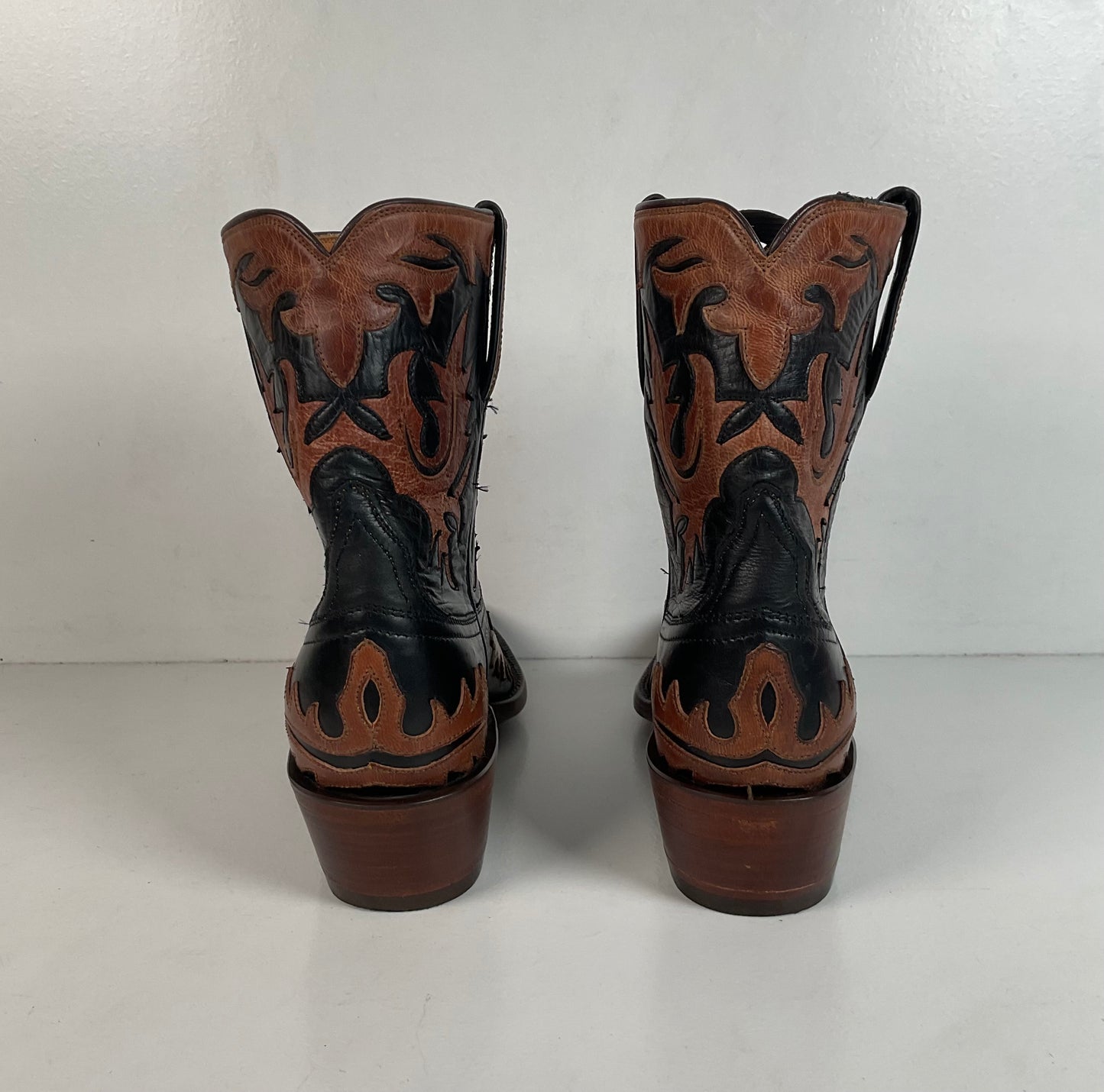 Lucchese Classics Handmade Tooled Cowgirl Boots 6.5 B Pee Wee Style