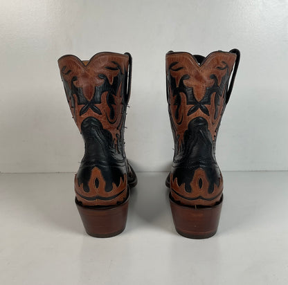 Lucchese Classics Handmade Tooled Cowgirl Boots 6.5 B Pee Wee Style