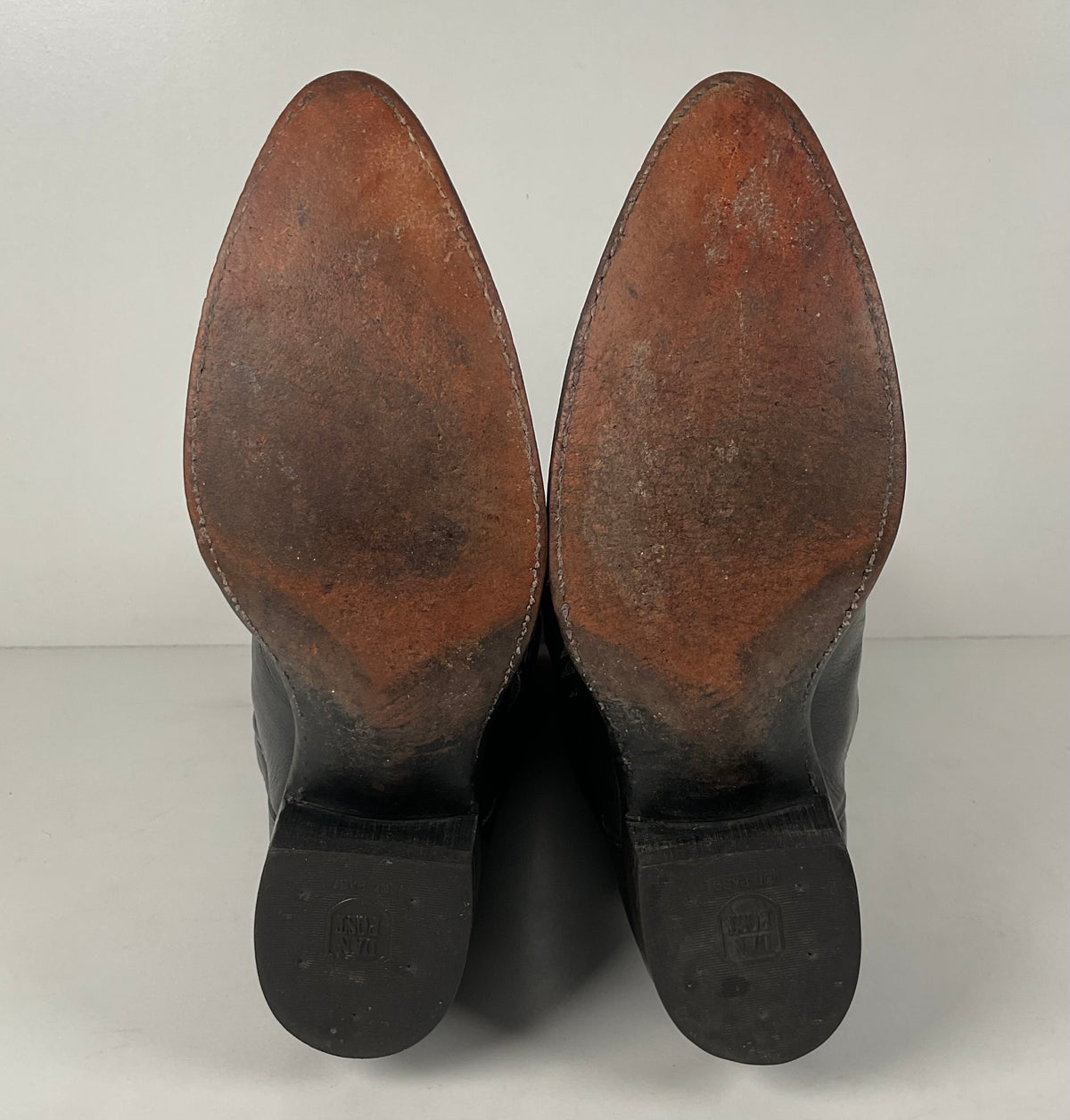 Vintage Dan Post Buck Skin Cowboy Boots | Classic Black | Men’s 10 D