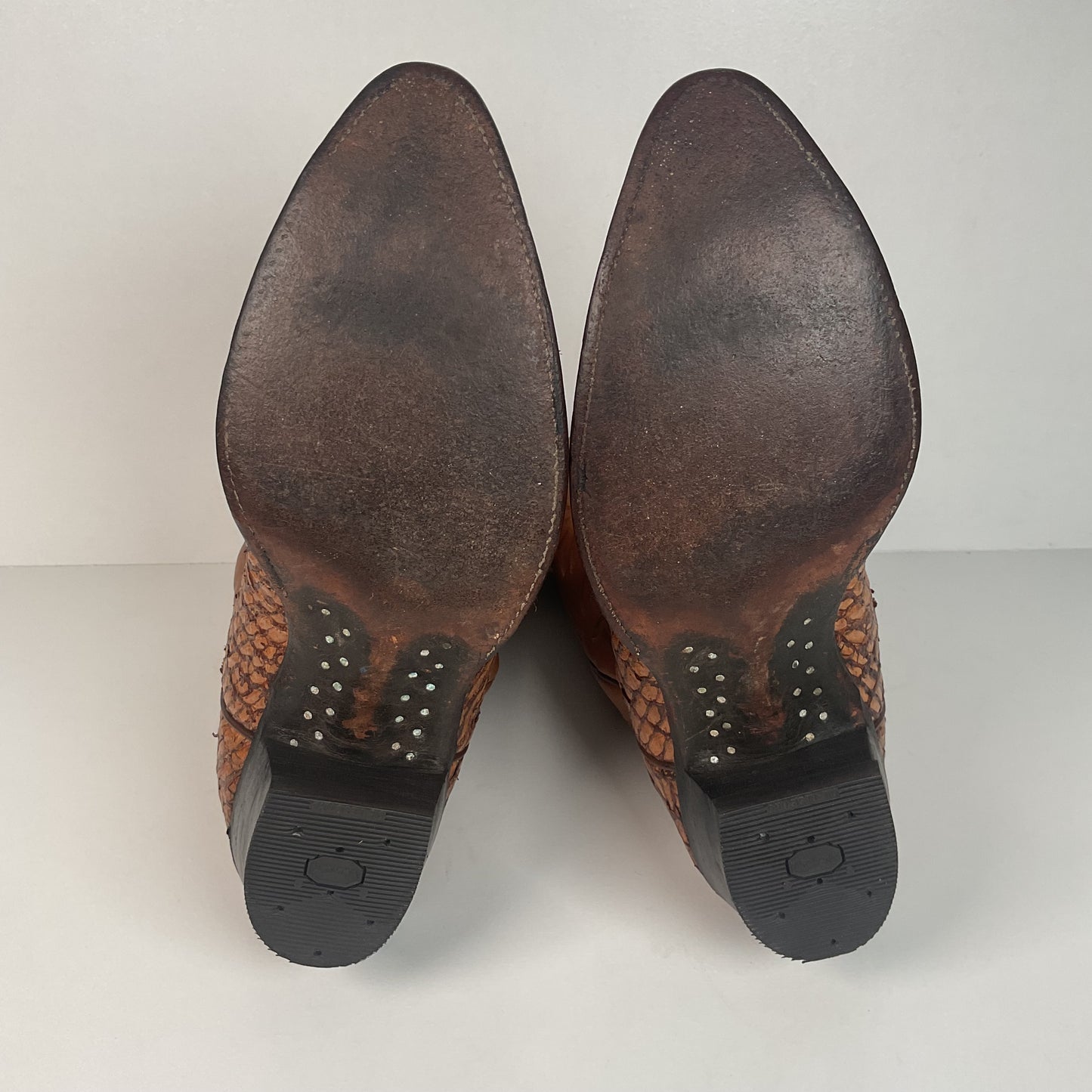 Vintage Olathe Sea Bass Cowboy Boots | Exotic | USA Made | 13 EE