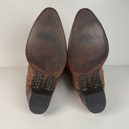Vintage Olathe Sea Bass Cowboy Boots | Exotic | USA Made | 13 EE