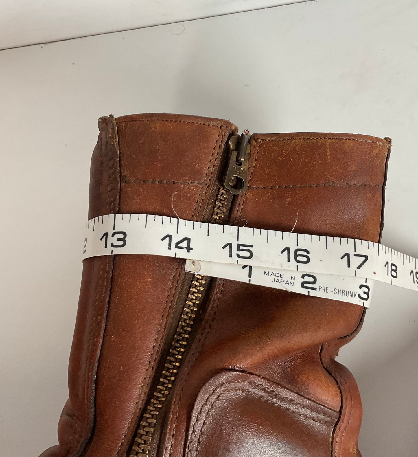Vintage 1970s Hondaline Boots 9.5 Thrashed Moto Zip