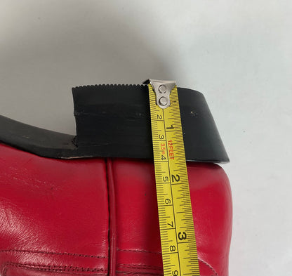 Honcho Custom Ruby Red Cowgirl Boots 8 A USA Made Scallop Top