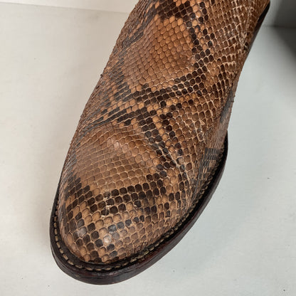 Vintage Tony Lama Python Snakeskin Cowboy Boots | USA Made | Gold Label | 10.5 D