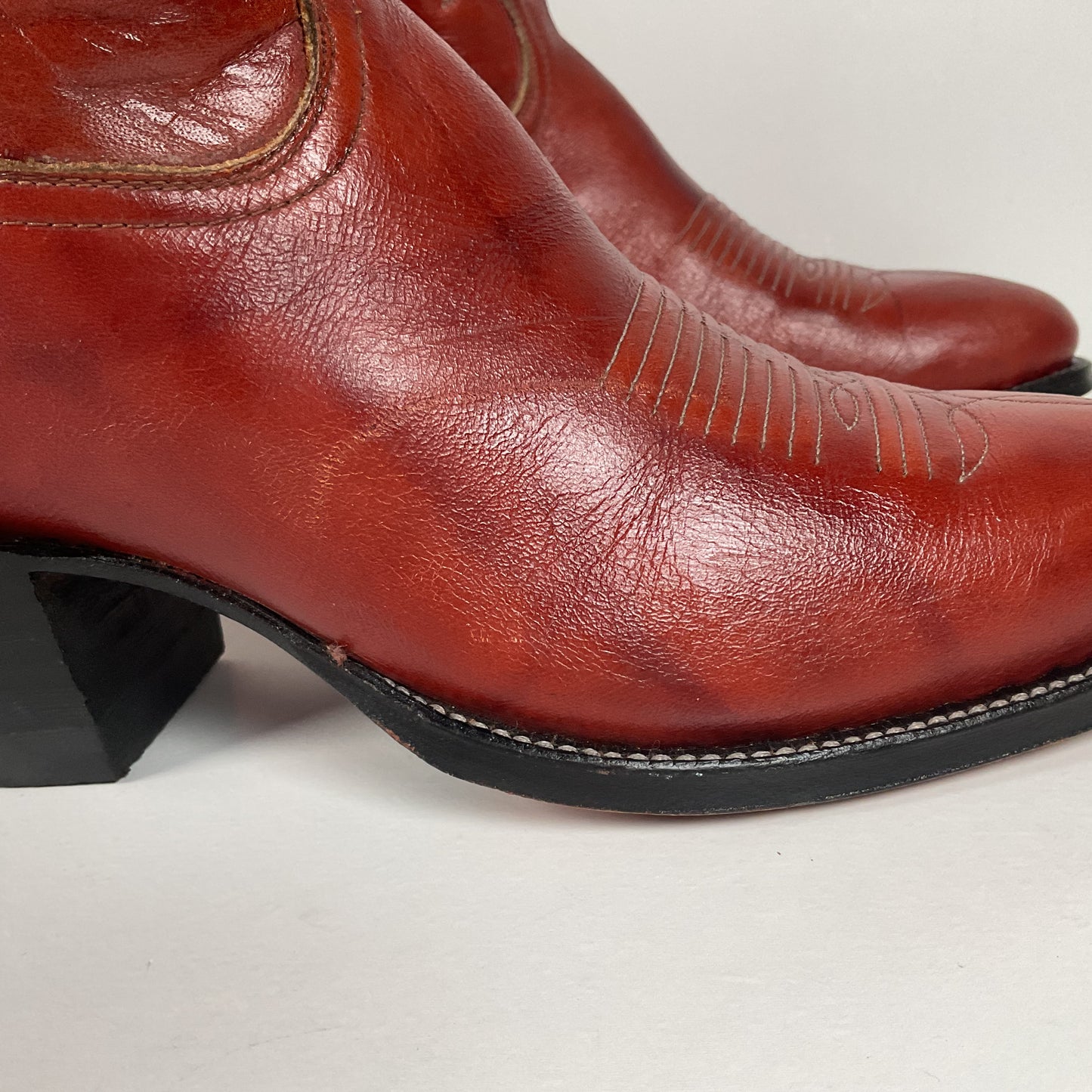 Vintage Tony Lama Chocolate Cow Cowboy Boots | Gold Label | Men’s 8 | Women’s 9