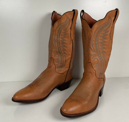 Vintage J. Chisholm Buckskin Cowboy Boots | USA Made | Men’s 13 D
