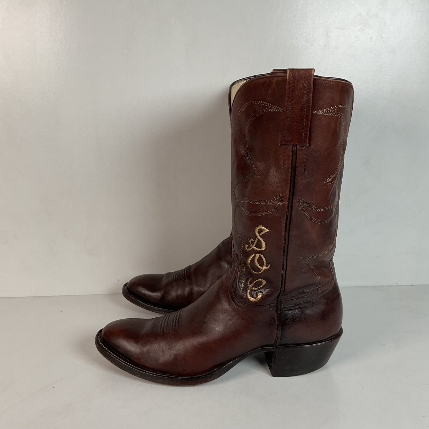 Vintage Rocky Carroll Custom Cowgirl Boots 8-8.5 Texas Americana