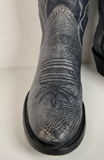 Vintage Sanders Cowboy Boots | Exotic Shark Skin | Extra Narrow | Men’s 11.5 A