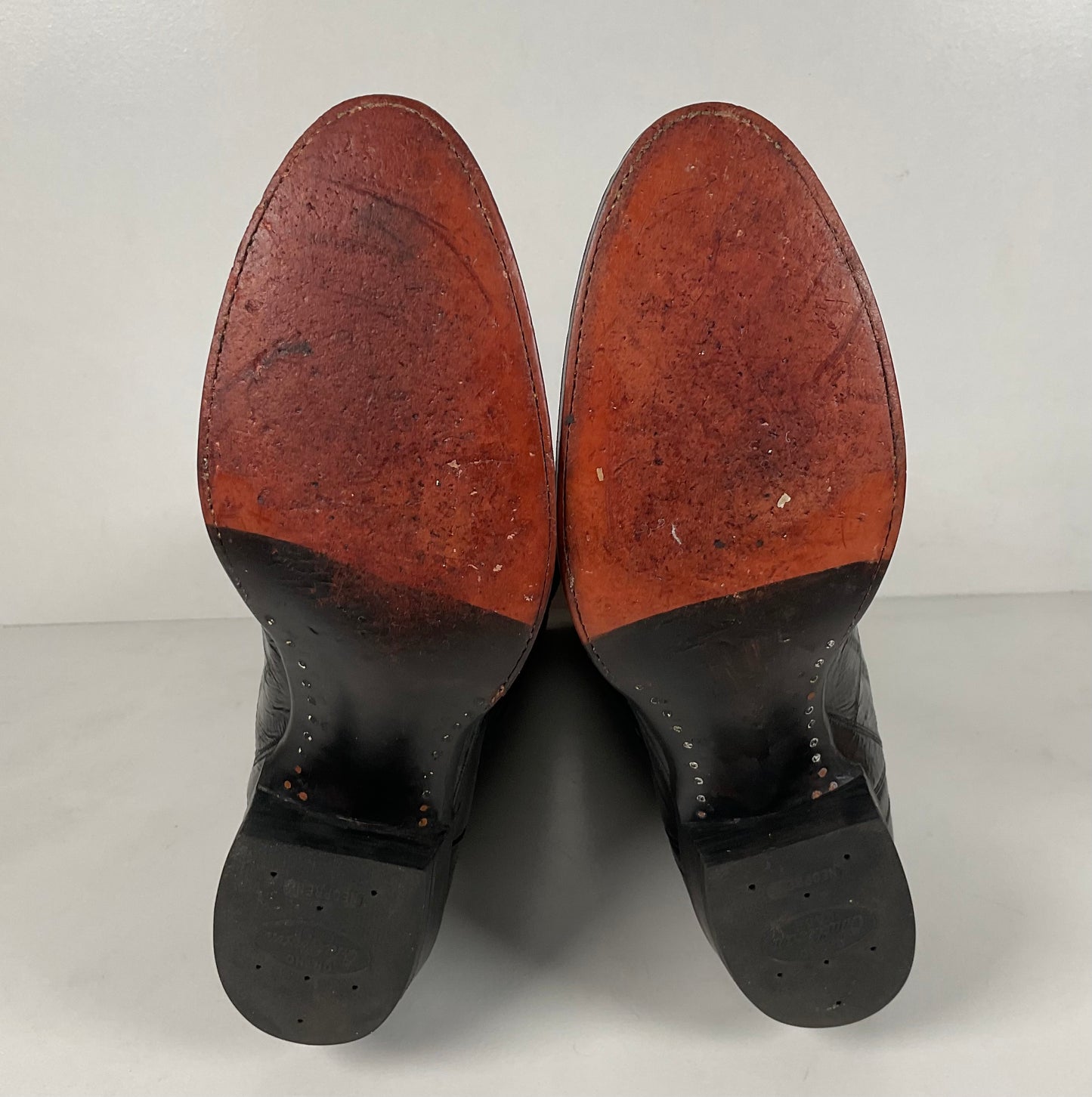 Vintage Hondo Eel Skin Cowboy Boots | Exotic | Black | Narrow | Men’s 11.5 B