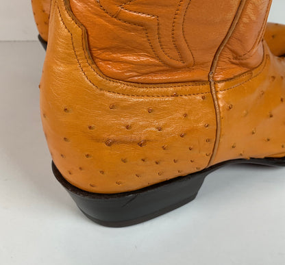 Los Altos Full Quill Ostrich Cowboy Boots | Buttercup | Exotic | Men’s 9.5 EE