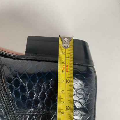 Mezlan for Avventura | Chelsea Zipper Boots | Dark Blue Crocodile | Men’s 10.5