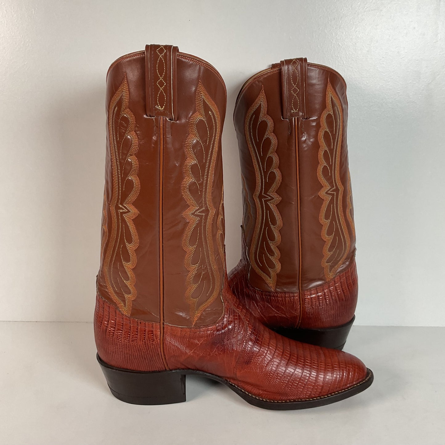Vintage Tony Lama Teju Lizard Cowboy Boots | Gold Label | Men’s 11 D