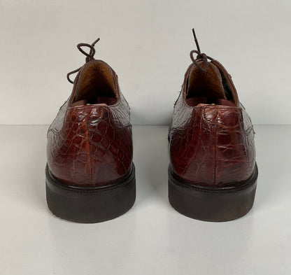 Mezlan Full Crocodile Derby Shoes | Salzburg | Exotic | Men’s 10.5