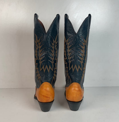 Vintage Nocona Butterscotch Cowgirl Boots 7 B USA Made