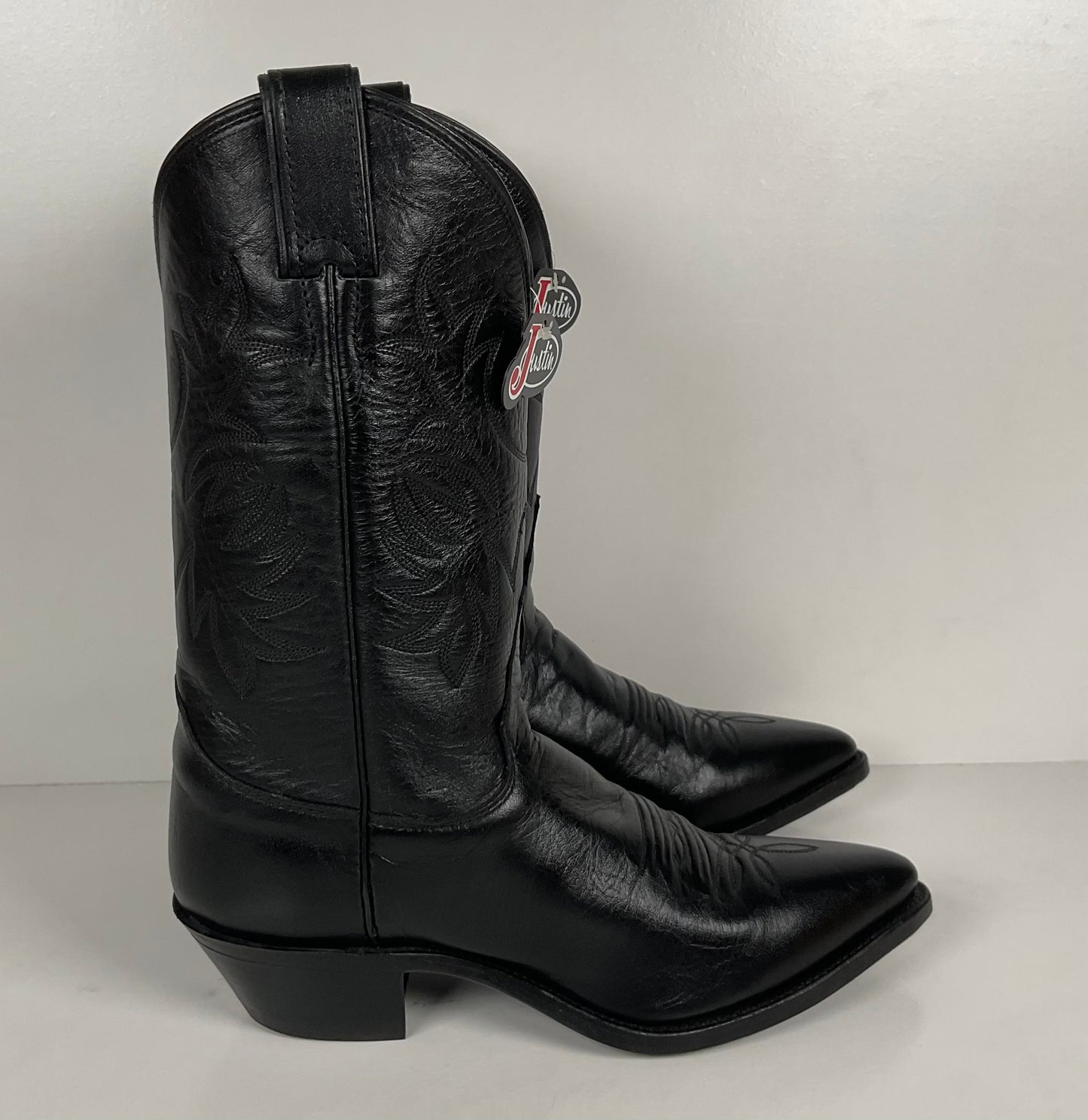 Justin London Calf Cowgirl Boots | USA Made | Black | Women’s 7.5 B