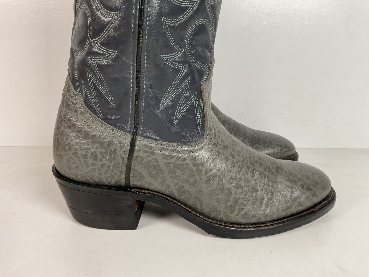 Vintage Red Wing Bullhide Cowboy Boots | USA Made | Grey | Men’s 8.5 D