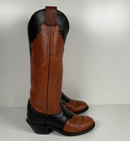 Olathe Tall Top Buckaroo Boots | USA Made | Overlay | Men’s 6 C | Women’s 7