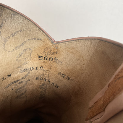 Vintage Larry Mahan Teju Lizard Cowgirl Boots | Peach | 1980s | Women’s 6 B