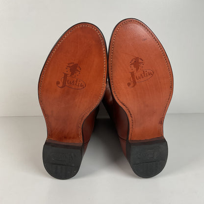 Vintage Justin Roper Boots | USA Made | Classic Brown | Men’s 7.5 D