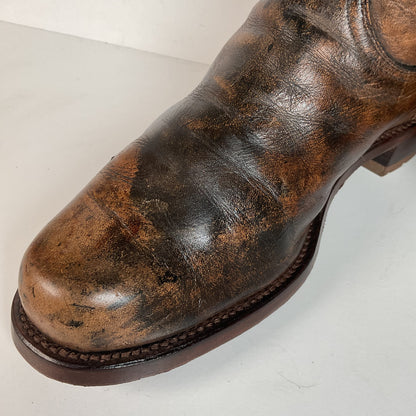 Vintage Frye Men’s 17” Campus Boots 9.5 EE Black Label Distressed Recrafted
