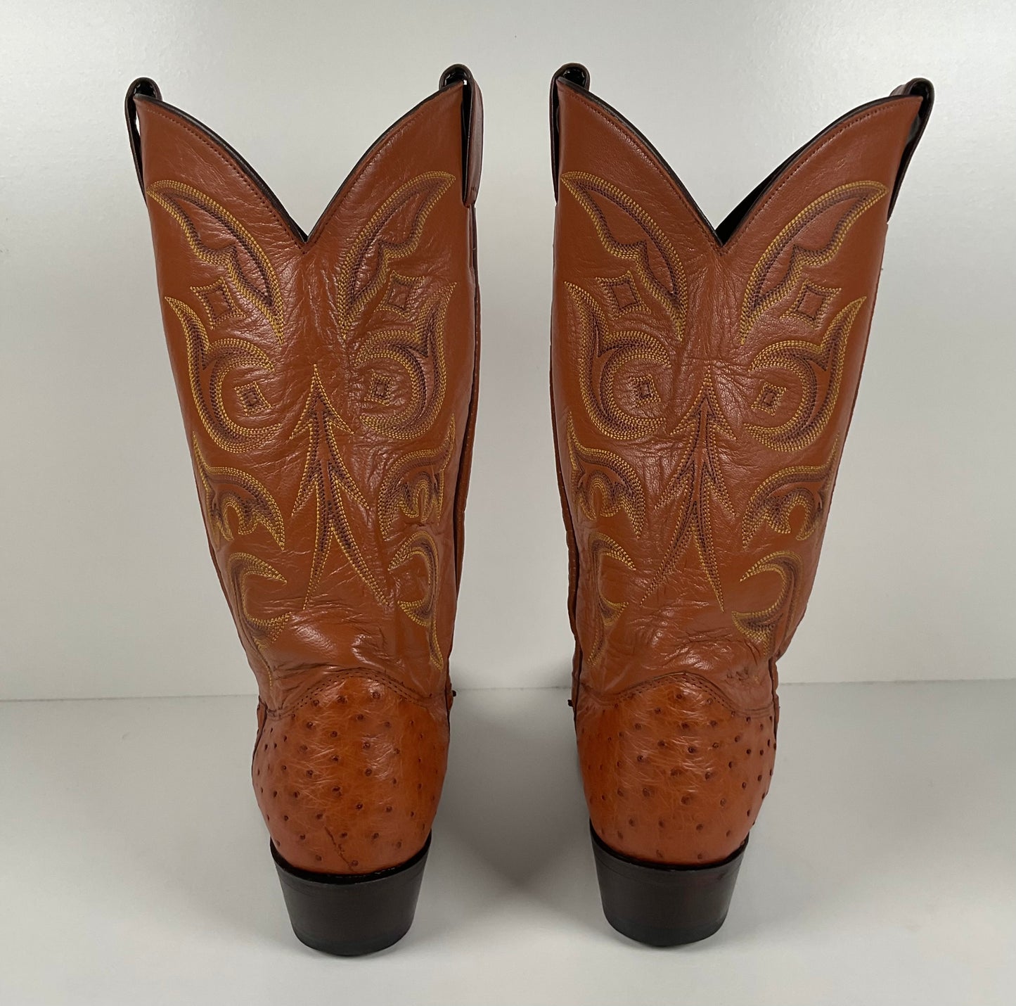 Justin Full Ostrich Quill Cowboy Boots | Exotic | USA Made | Men’s 10 D
