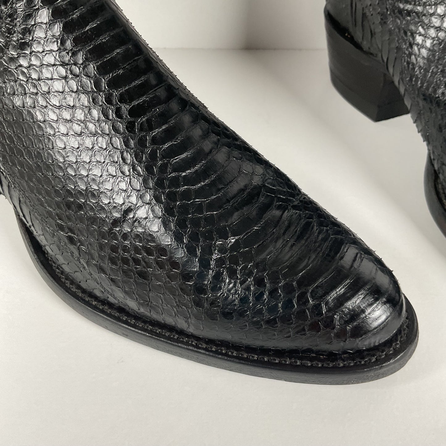 Vintage Tony Lama Cowboy Boots | Python Snakeskin | Men’s 8.5 D