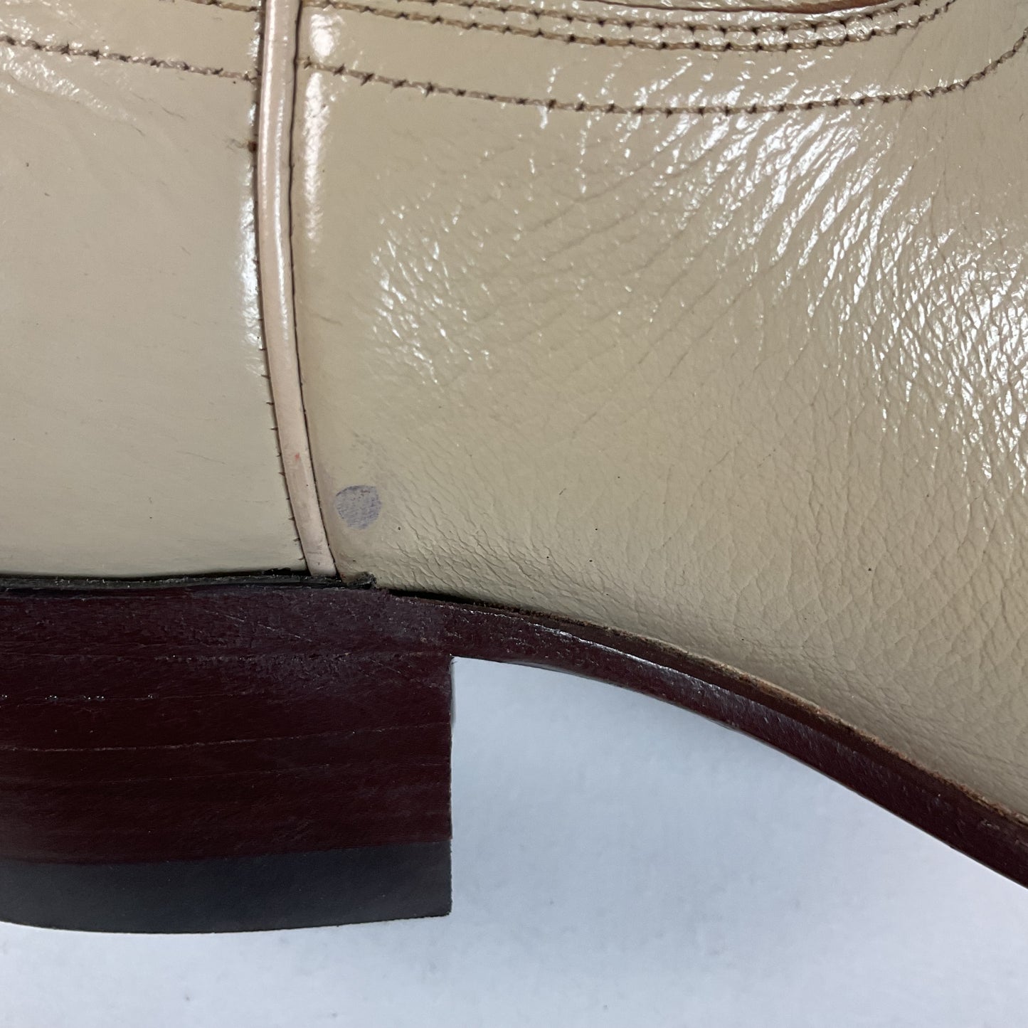Vintage Justin Tall Cowgirl Boots | USA Made | Bone White | Women’s 8 B