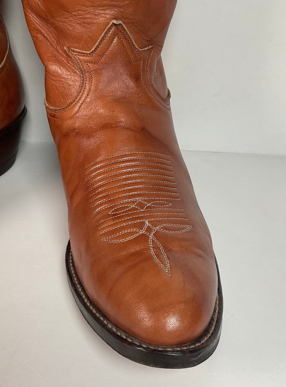 Vintage Tony Lama Chocolate Cow Cowboy Boots | Gold Label | Men’s 8.5 D