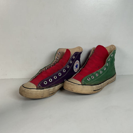 Vintage Seinfeld Kramer Converse Shoes 7.5 Tri-Color All Star USA Made