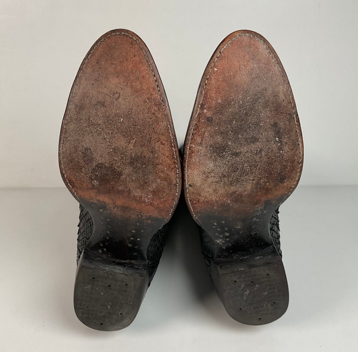 Vintage Tony Lama Boa Snakeskin Cowboy Boots | Gold Label | Men’s 9 D