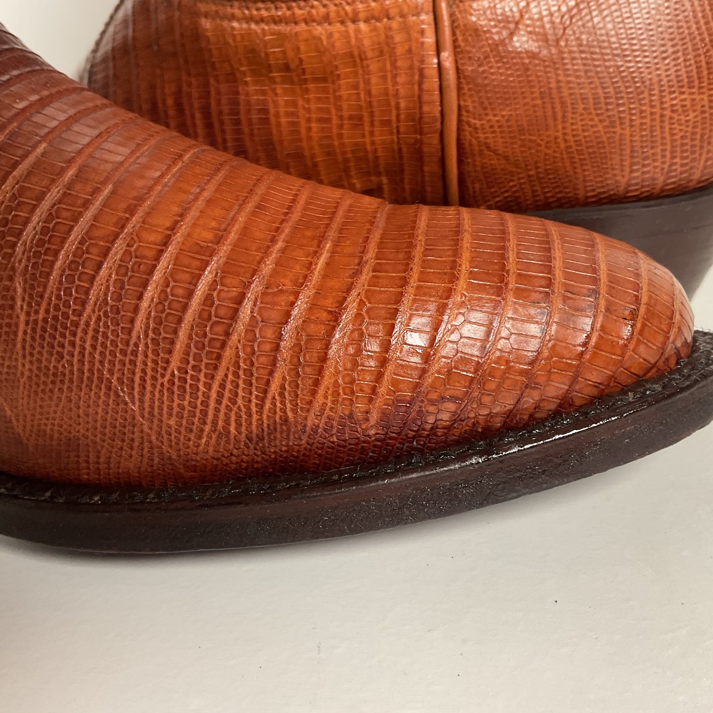 Vintage Tony Lama Teju Lizard Cowboy Boots | Gold Label | Men’s 10 D