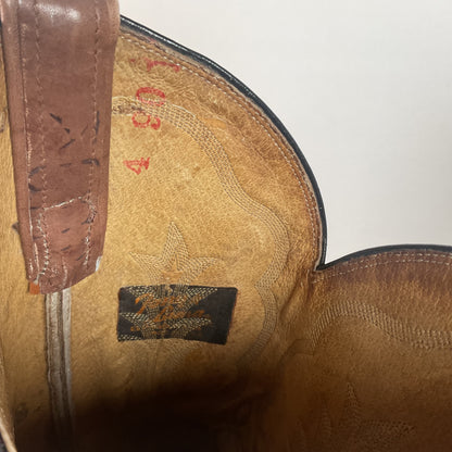 Vintage Tony Lama Elephant Wingtip Cowboy Boots | Gold Label | Exotic | Men’s 9 EE