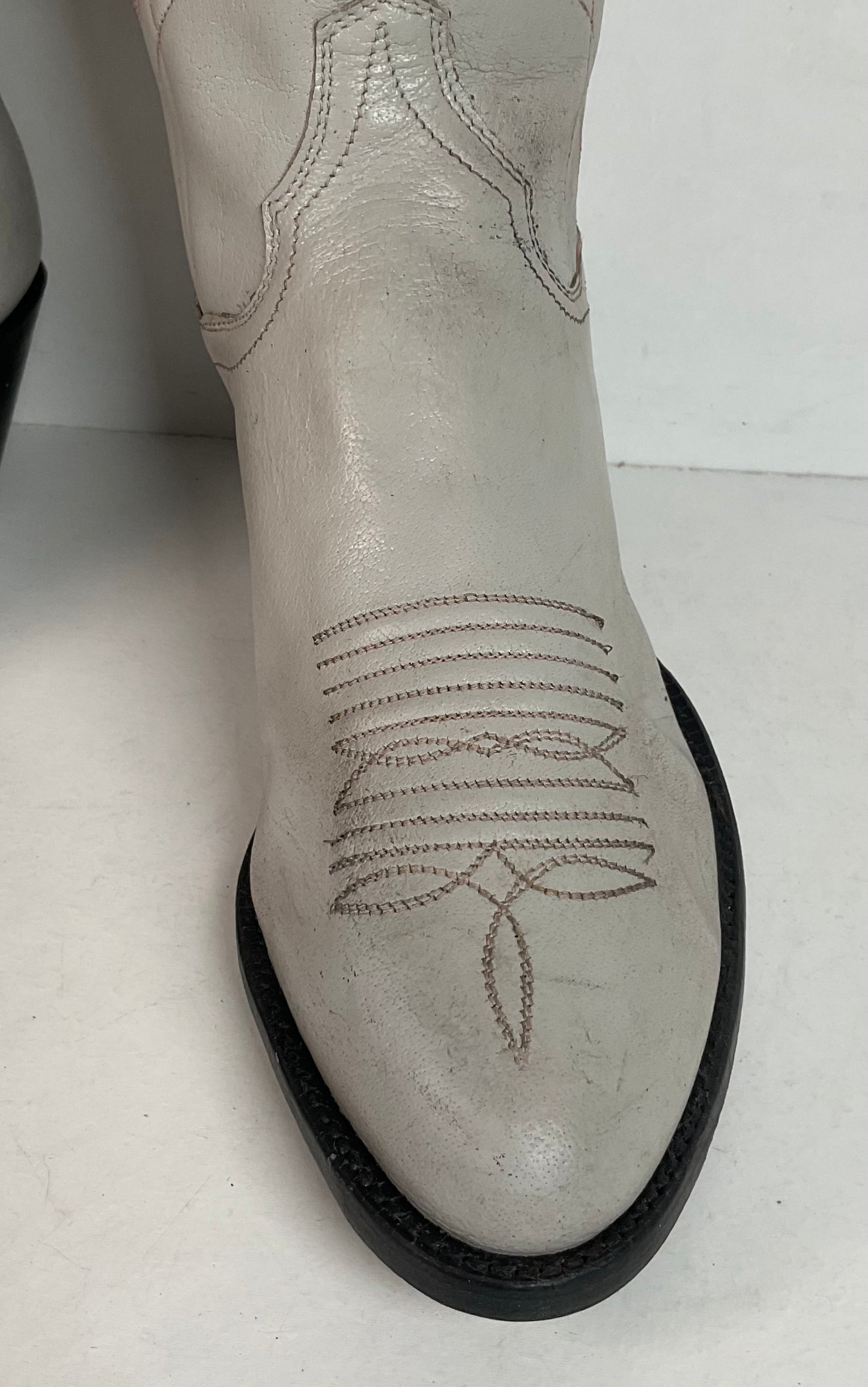 Vintage Panhandle Slim Taupe Cowgirl Boots 7 B Hand Crafted