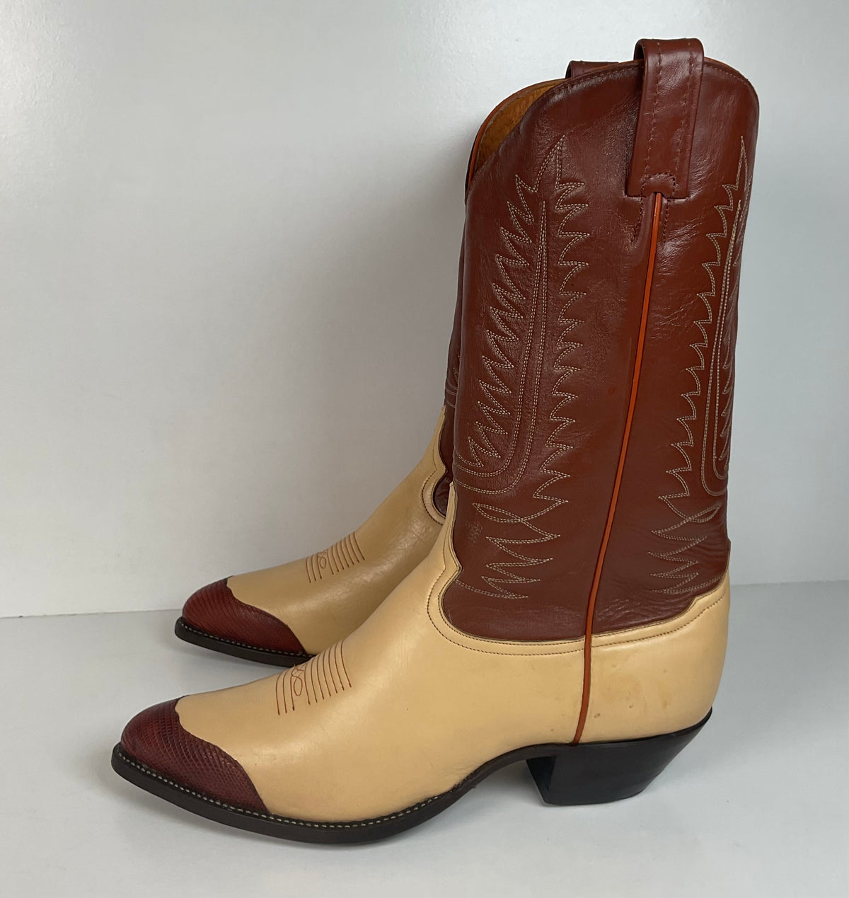 Tony Lama Urban Cowboy Boots | Lizard Wingtip | USA Made | Men’s 11 D